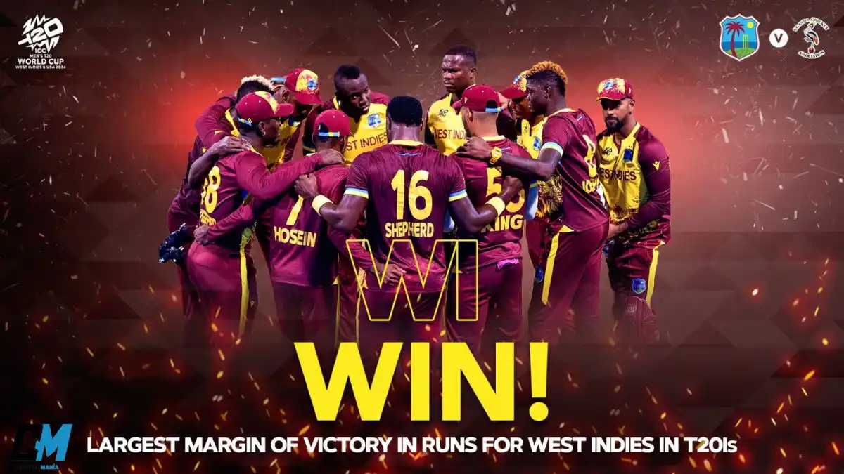 Dominant Victory West Indies Conquer Uganda with a 134-Run Margin in T20 World Cup