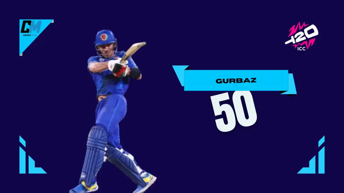 Rahmanullah Gurbaz Anchors with a Steady Half-Century